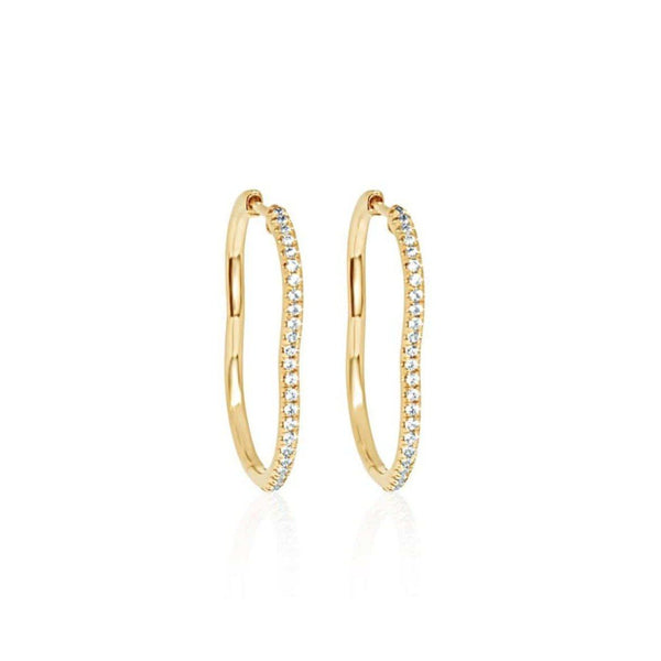 almasika Berceau Pavé Diamond Hoop Earrings