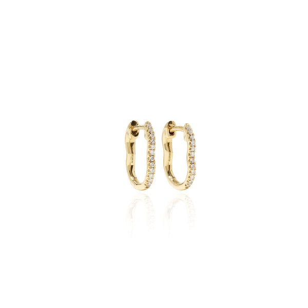 almasika Berceau Pavé Diamond Huggie Earrings