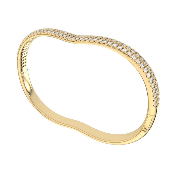 Almasika Berceau Pavé Diamond Sculpte Bangle