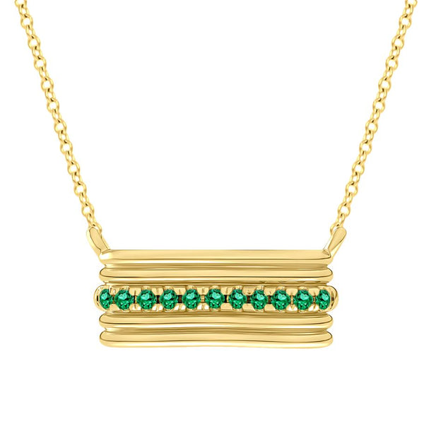 Almasika Berceau Pavé Emerald Motif Necklace