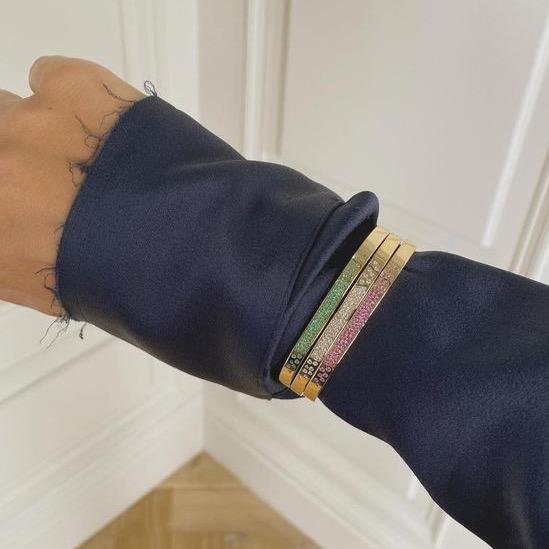 Almasika Berceau Pavé Ruby Open Cuff