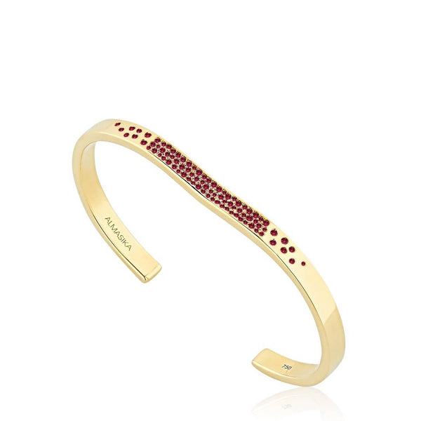 almasika Berceau Pavé Ruby Open Cuff