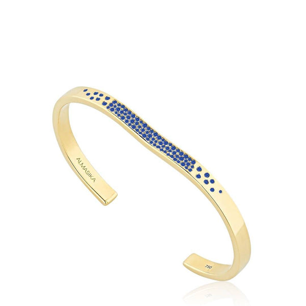 almasika Berceau Pavé Sapphire Open Cuff