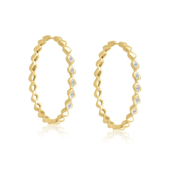 almasika Harmony Diamond Hoop Earrings