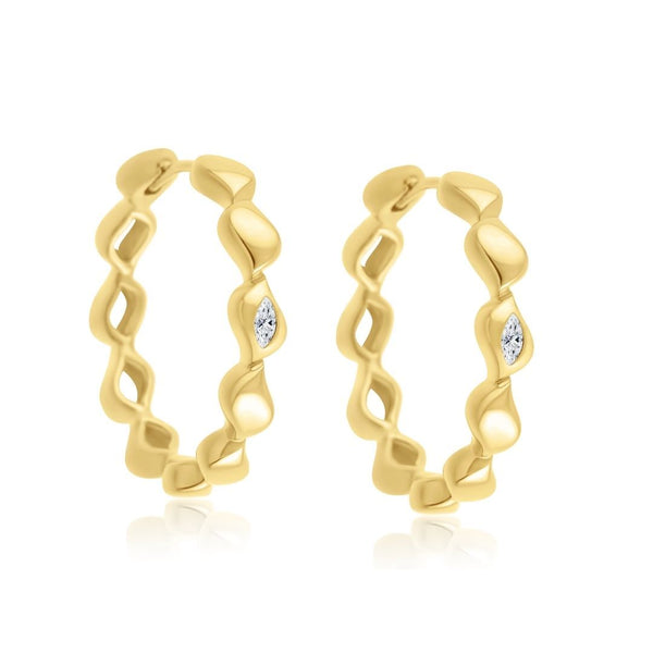 almasika Harmony Diamond Medium Hoop Earrings