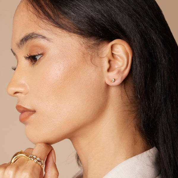 Almasika Harmony Diamond Petite Stud Earrings