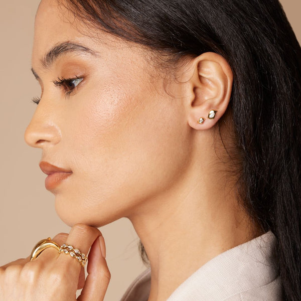 Almasika Harmony Diamond Stud Earrings