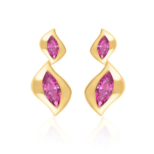 almasika Harmony Pink Sapphire Climber Earrings