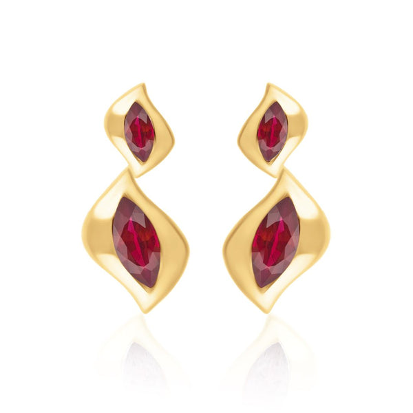 almasika Harmony Ruby Climber Earrings