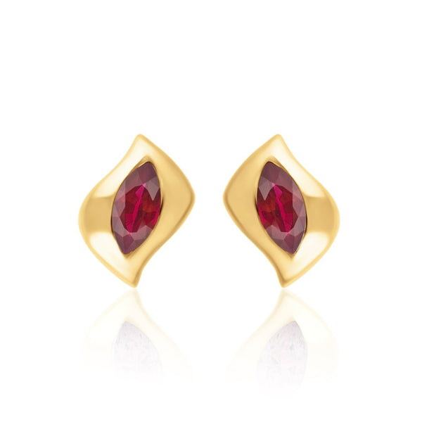almasika Harmony Ruby Stud Earrings