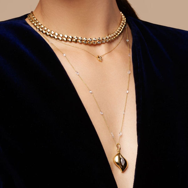 Almasika Harmony Sculpté Diamond Pendant Necklace