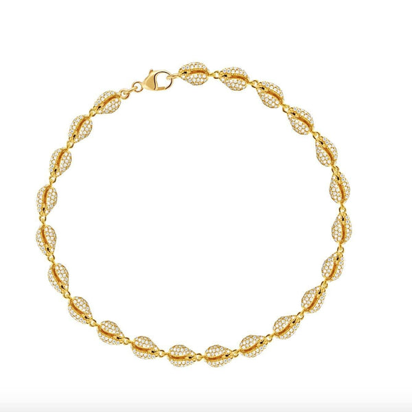 almasika Le Cauri Endiamanté Gold Tennis Bracelet