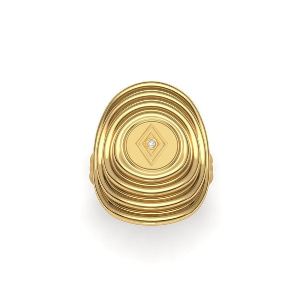 almasika Men's Veni Signet Ring