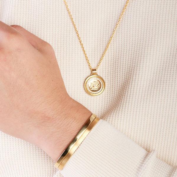 Almasika Men's Vidi Pave Medallion 23mm