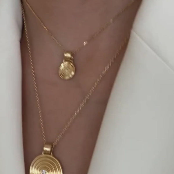 Almasika Stella Diamond Petite Medallion Necklace