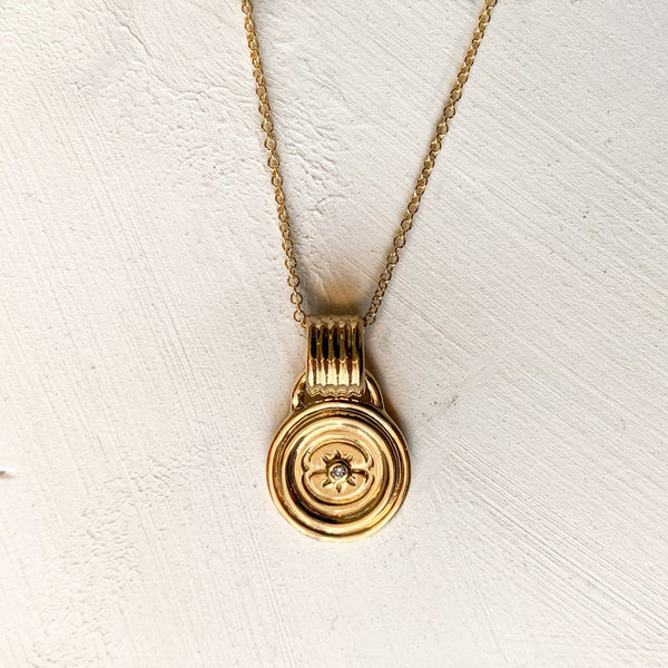 Almasika Stella Diamond Petite Medallion Necklace