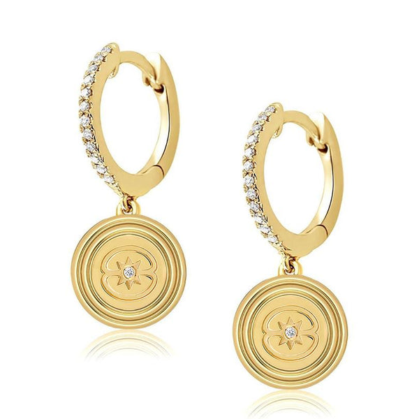 almasika Stella Pavé Diamond Huggie Earrings