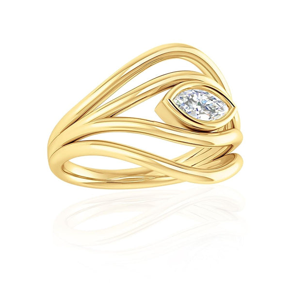 almasika Terra Nova Diamond Marquise Ring