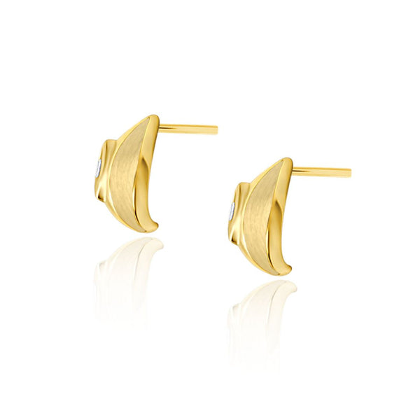 Almasika Terra Nova Gold And Diamond Earrings