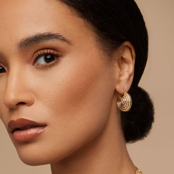 Almasika Universum Pavé Diamond Hoop Earrings