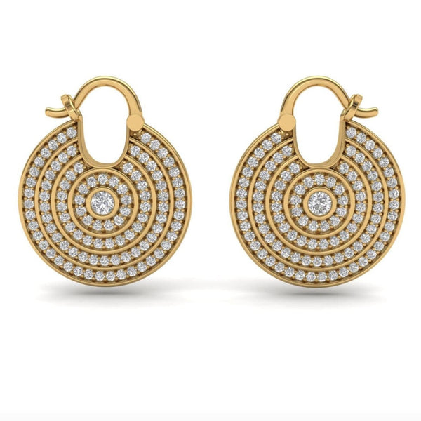 almasika Universum Pavé Diamond Hoop Earrings