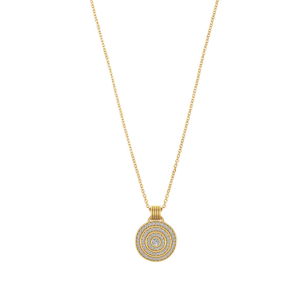 almasika Universum Pavé Diamond Medallion Necklace