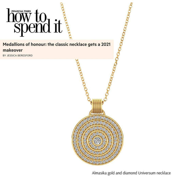 Almasika Universum Pavé Diamond Medallion Necklace