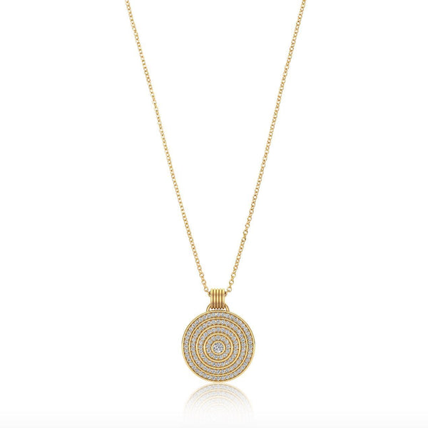 almasika Universum Pavé Diamond Medallion Necklace