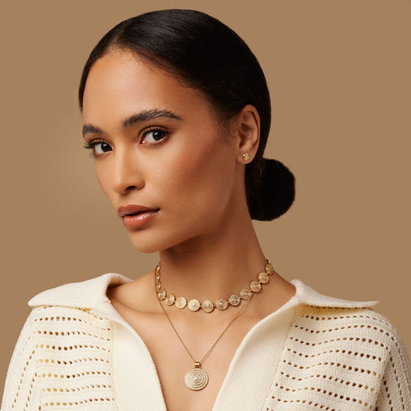 Almasika Universum Pavé Diamond Tennis Necklace