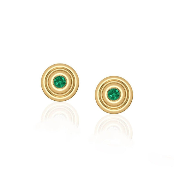 almasika Universum Petite Emerald Stud Earrings