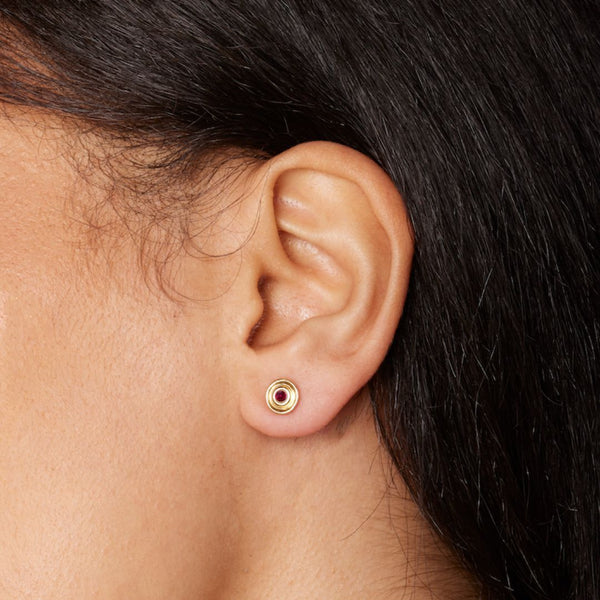 Almasika Universum Petite Ruby Stud Earrings