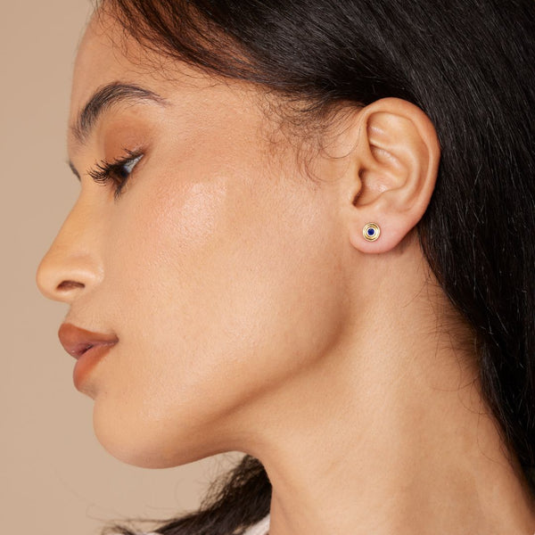 Almasika Universum Petite Sapphire Stud Earrings