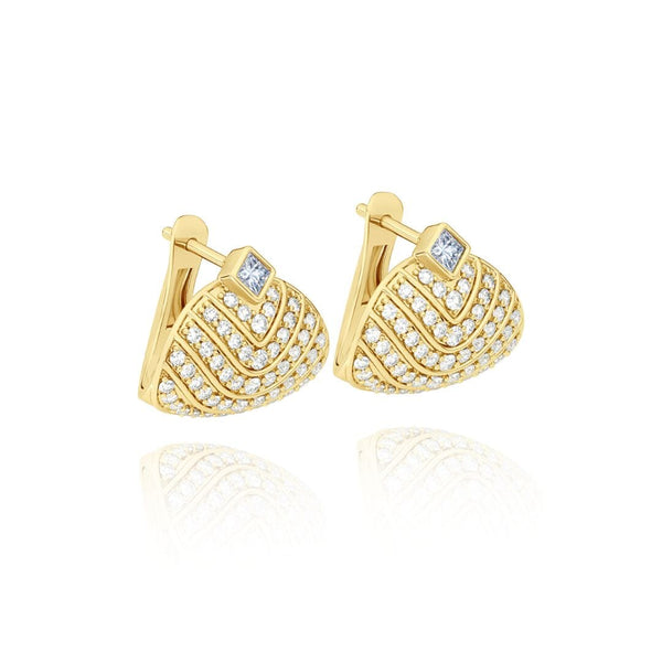 Almasika Veni Diamant Pavé Diamond Huggie Earrings