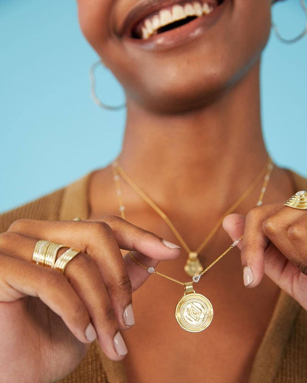 Almasika Veni Pavé Diamond Medallion Necklace