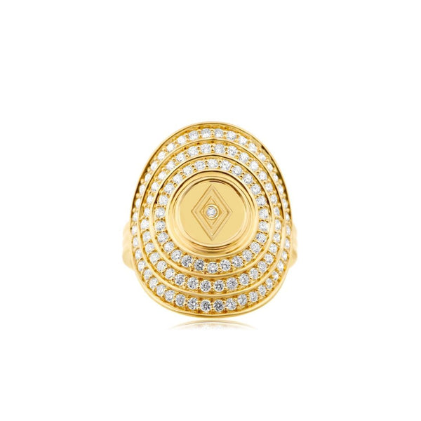 almasika Veni Pavé Diamond Signet Ring
