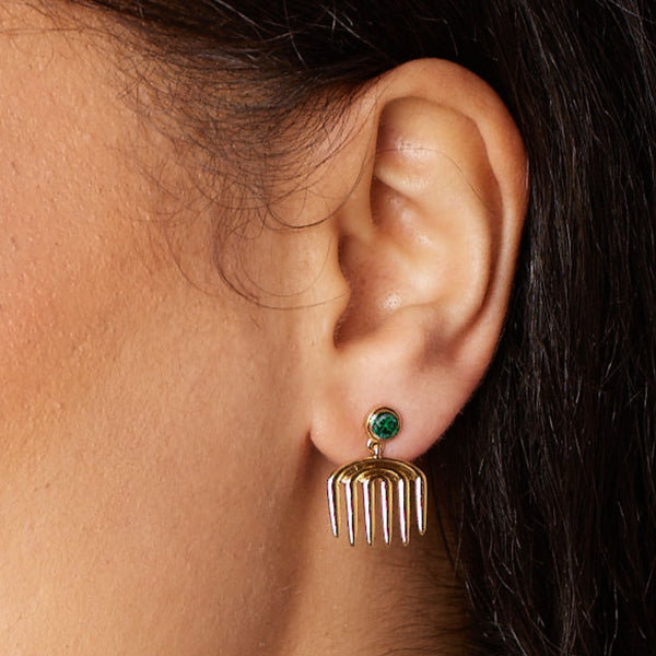 Almasika Vici Charm Emerald Earrings