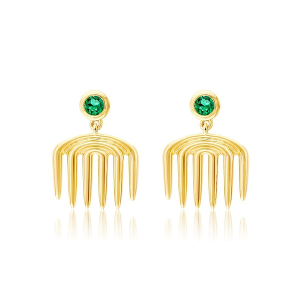almasika Vici Charm Emerald Earrings