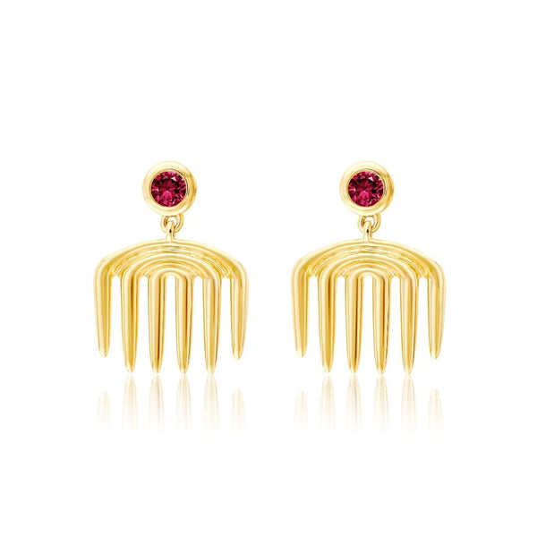 almasika Vici Charm Ruby Earrings