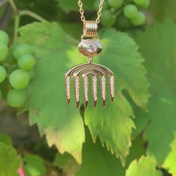 Almasika Vici Pavé Diamond Charm Necklace