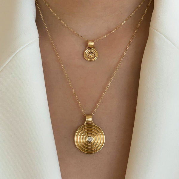 Almasika Vidi Diamond Petite Medallion Necklace