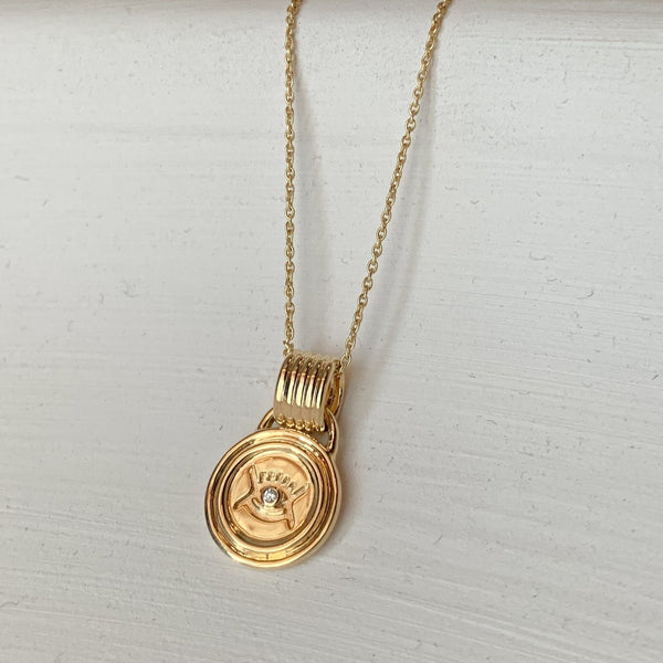 Almasika Vidi Diamond Petite Medallion Necklace