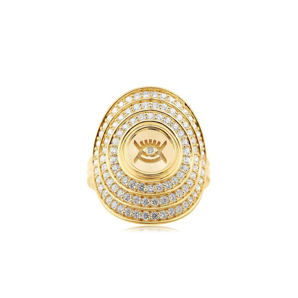 almasika Vidi Pavé Diamond Signet Ring