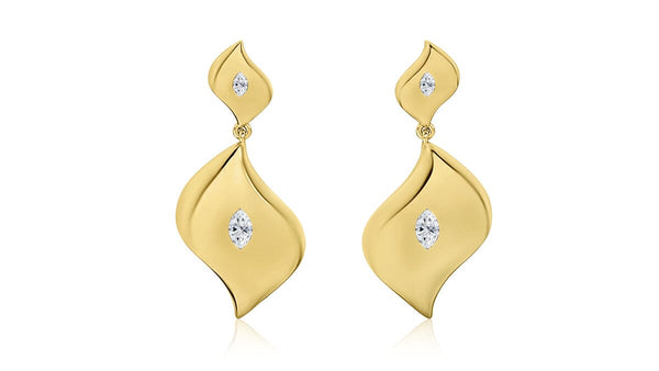 almasika Harmony Diamond Sculpté Grande Drop Earrings