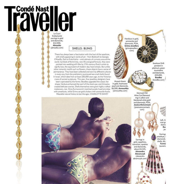 Almasika Le Cauri Endiamanté Gold Pavé Shoulder Dusters Earrings