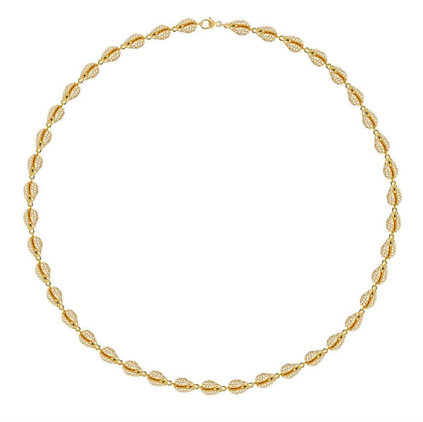 almasika Le Cauri Endiamanté Gold Pavé Tennis Necklace