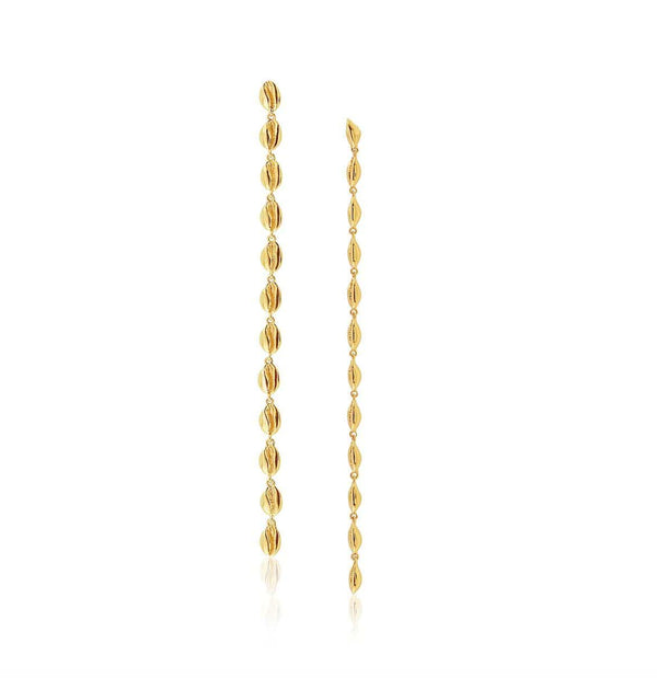 almasika Le Cauri Endiamanté Gold Shoulder Dusters Earrings