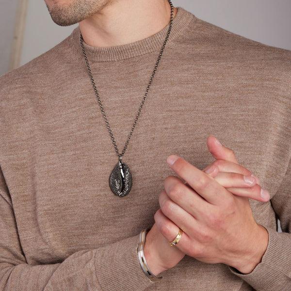 Almasika LE CAURI ENDIAMANTÉ Men's Diamond Très Grand Necklace - Black