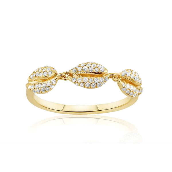 almasika Le Cauri Endiamanté Pavé Triple Shell Band Ring