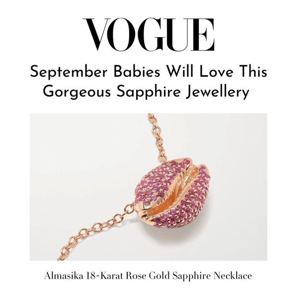 Almasika Le Cauri Endiamanté Pink Sapphire Arc En Ciel Necklace