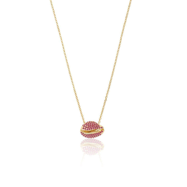 almasika Le Cauri Endiamanté Ruby Arc en Ciel Necklace